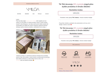 Naujienlaiškio pavyzdys ©Findmyletter