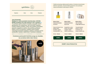 Naujienlaiškio pavyzdys ©Findmyletter