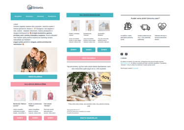 Naujienlaiškio pavyzdys ©Findmyletter