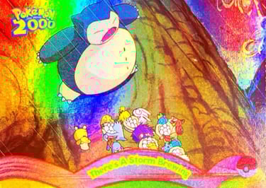 8 There's A Storm Brewing Topps Pokémon The Movie 2000 rainbow foil