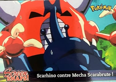 Snaps07 Scarhino contre Mecha Scarabrute topps série 3 foil Jotho