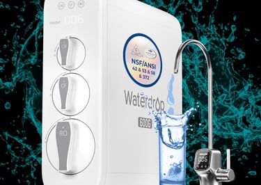 Waterdrop G3P600 Reverse Osmosis System, 8 Stage Tankless Reverse Osmosis Water Filter,