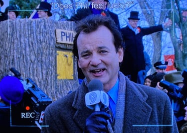 Groundhog Day - Phil Delivers his Canned Spiel