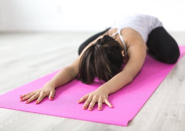 Health Vibes - Child's pose stretches the back & shoulders for proper posture alignment