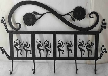 "Eco-friendly rustic tribal key hanger for wall–handcrafted home decor-for overseas demand"