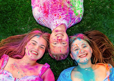 Senior rep team in Hershey PA. Paint powder senior pictures Lancaster PA by Hershey PA Senior Picture Photographer