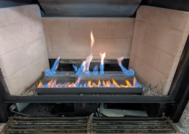 fireplace yellow flame