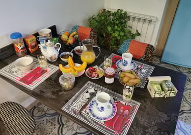 Petit déjeuner à l'intérieur