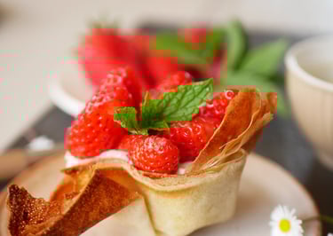 Recette sucrée à base de fraises