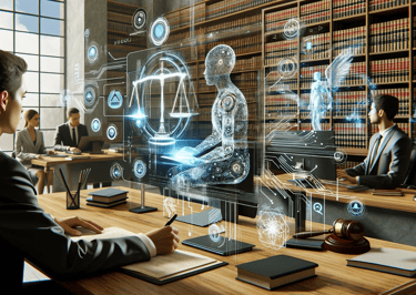 Equipe usando assistente virtual de IA no ambiente de trabalho