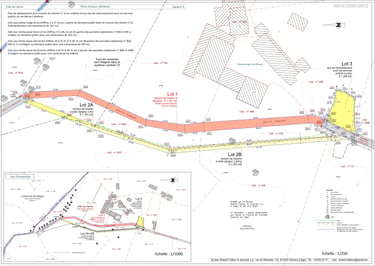 Plan de déplacement d'un sentier vicinal 