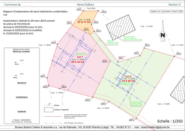Rapport de vérification d'implantation de bâtiments