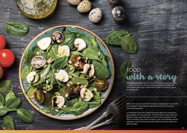 Food with A Story article in trend report entitled Trendwatch Hotel Inspiring Great Buffets