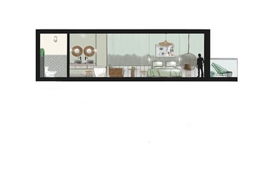 Elevation pour une chambre d'hôtel