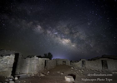 Nighstscape, Paysage étoilé, Paysage de Nuit, Astrophotographie, ruines, étoiles, voie lactée,