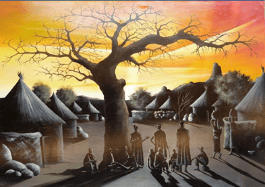 IRES Nuit africaine au pied d'un Baobab au centre du village.