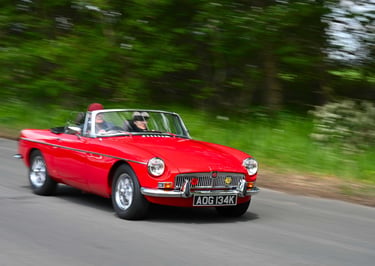 Red vintage car