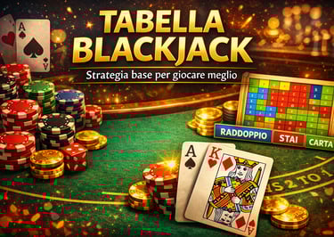 Tabella Blackjack: strategia base per giocare meglio