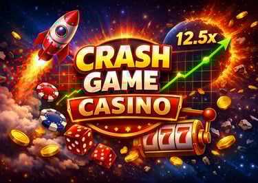 Crash game casino con moltiplicatore crescente, razzo e grafico di vincita nei giochi Chicken Road