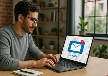Freelancer using email marketing to grow business