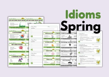 Spring idioms exam prep speaking and writing prompts