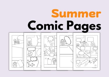 creative comic book pages for english lessons
