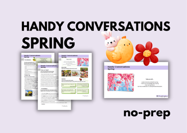 Spring EFL Lesson plan no-prep vocabulary upper-intermediate advanced