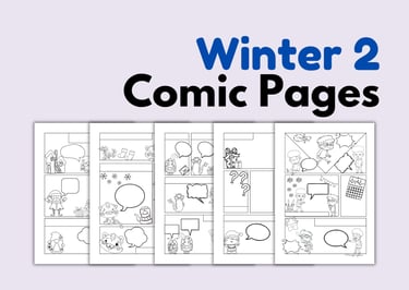 fun and cute Winter and Christmas comic strips and comic pages