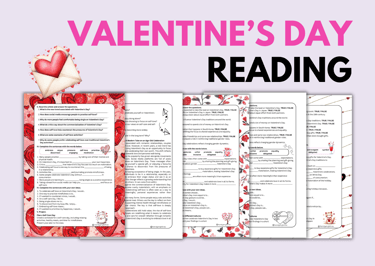 Valentine's Day ESL EFL Reading Passages Vocabulary and Speaking