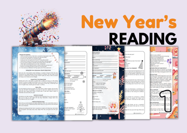New Year Passages Reading comprehension, Vocabulary andSpeaking ELA ESL