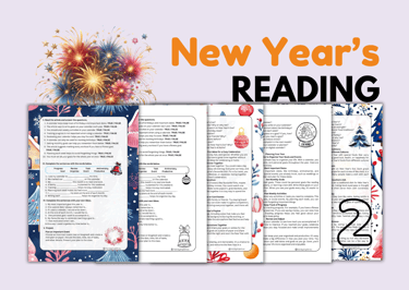 New Year Passages Reading comprehension, Vocabulary andSpeaking ELA ESL