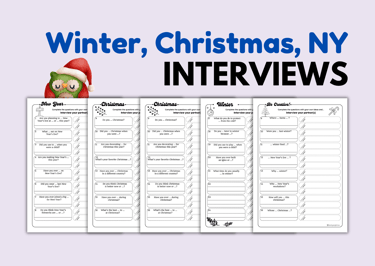 Winter Christmas New Year Interviews - speaking activity