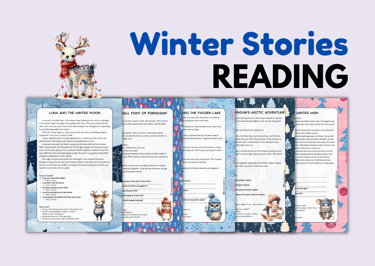 Winter End-of-the-year ELL ESL Reading comprehension Winter Stories