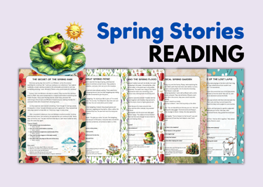 Spring End-of-the-year ELL ESL Reading comprehension Spring Stories