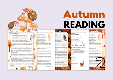 Autumn Reading Comprehension for English Lessons Digital and Printable