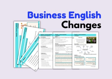 Business and Personal Change no-prep lesson plan speaking vocabulary