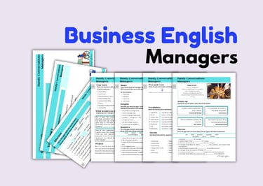 ELA Business English MANAGERS speaking, vocabulary, past simple, 2nd conditional