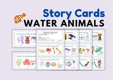 Water Animals creative storytelling activity