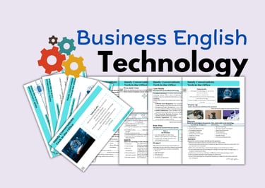 Business English Office Technology reading speaking vocabulary