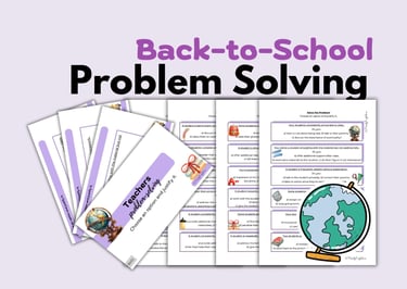 ESL ELA Back to School Teacher Problem-Solving Communicative Activity Speaking