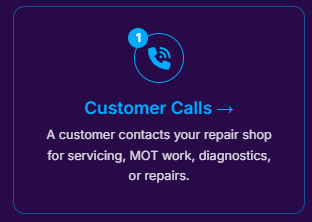 AI receptionist answering a customer call for a car repair shop