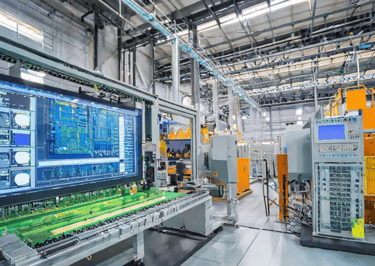 ClaraTech industrial display manufacturing and quality inspection line.