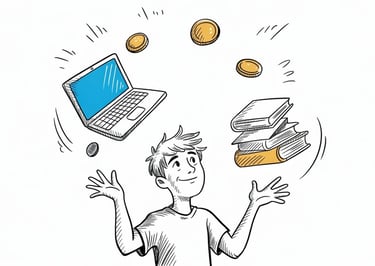 een money tips, budget plan, easy hustles for teens, teen productivity, teen success habits