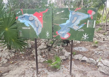 mexico chac mool cenote diving map