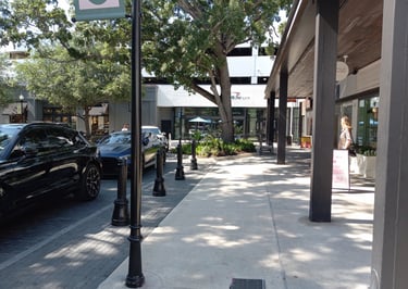 Cast aluminum pole base and street bollards