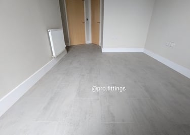 Laminate and skirting fittings in London. 