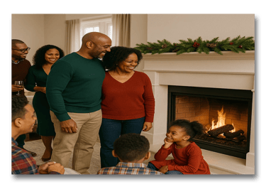 Laser cleaning of soot and smoke damage from stone fireplace arch