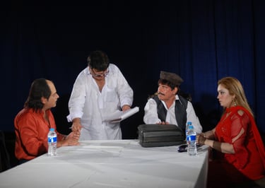 Jahangir Jani ,Falak Ch & Saleem Murad on Pashto Film Munafiq Set