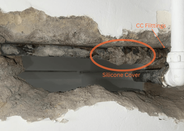 Breaking guidelines while installing gas pipelines running through Concreate wall.