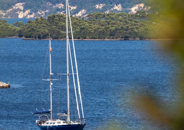 Win Shift at anchor Santa Cruz Islands Pacific